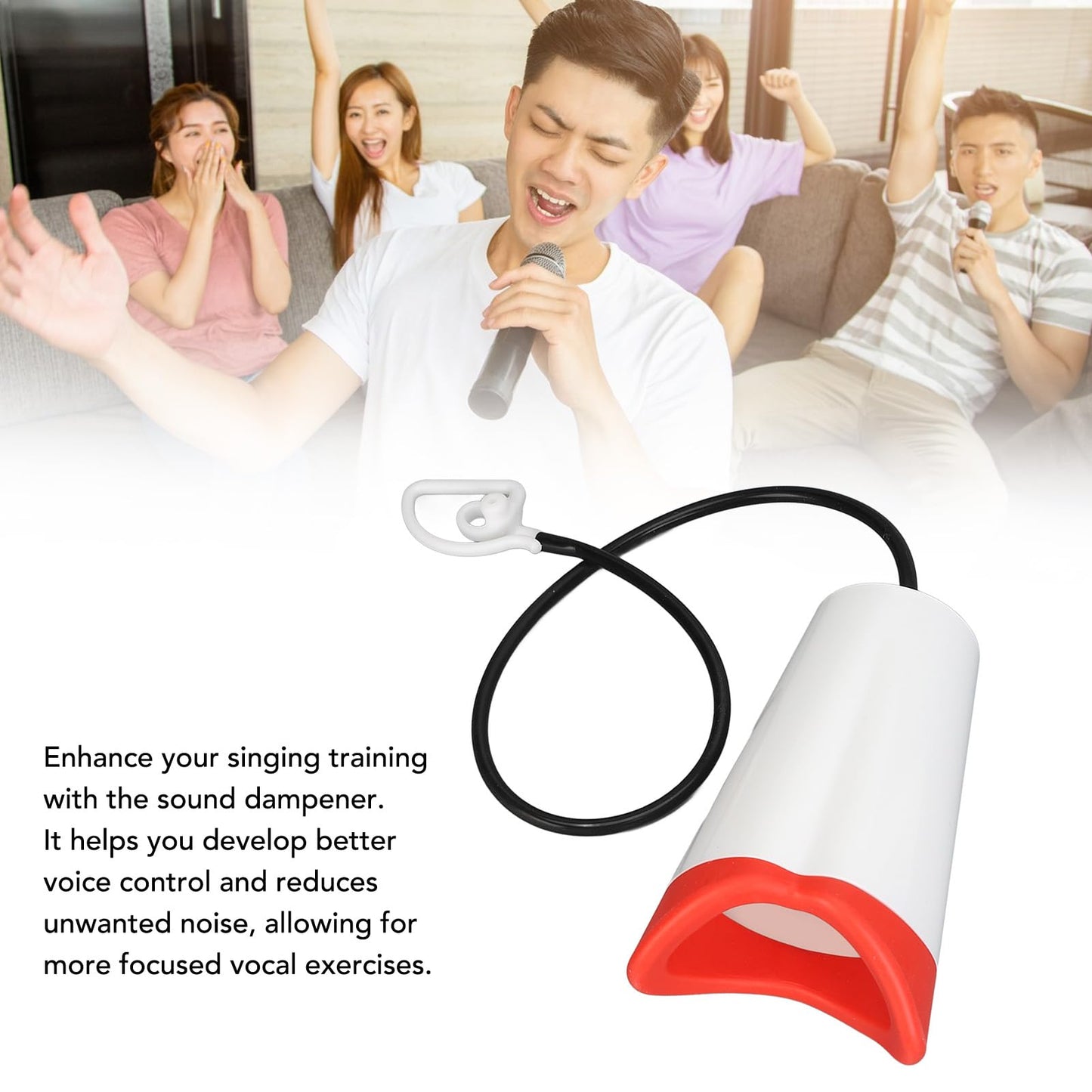 Vocal Dampener for Singing Practice, Performers, Stress Relief, Vocal Steamer for Singers, Soundproof Home Learning Dome Singing Straw, Waterproof and Easy to Clean