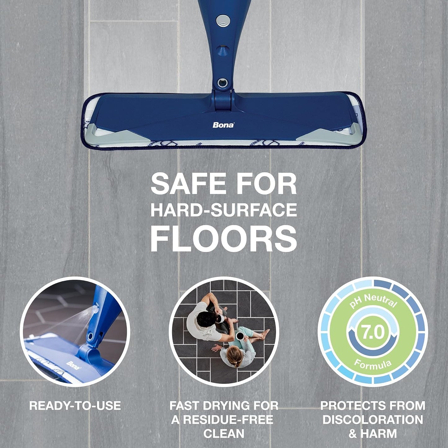 Bona Stone, Tile & Laminate Floor Cleaner Refill, 128 oz, Clear