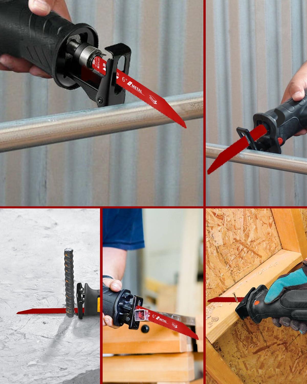 25 Pack 6 inch 14/18 TPI Bi-Metal Auto Dismantling Sawzall Blade for Metal, 6” 18-TPI Reciprocating Saw Blades Replace Milwaukee and Diablo sawzall Blade