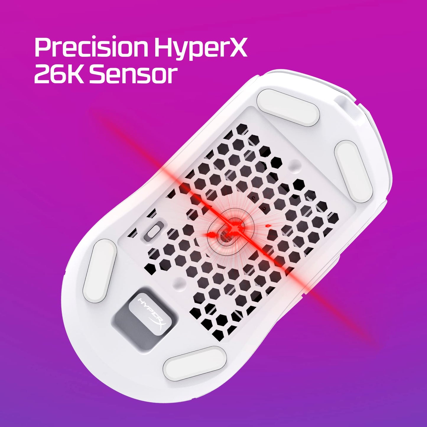 HyperX Pulsefire Haste 2 – Wireless Gaming Mouse- Ultra Lightweight, 61g, 100 Hour Battery Life, Dual Wireless Connectivity, Precision Sensor - White