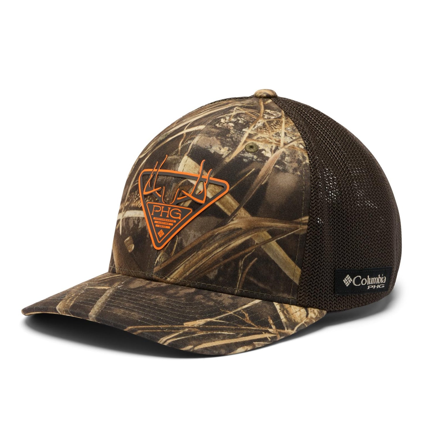 Columbia Unisex PHG Camo Mesh Ball Cap, Realtree Max7/Tri-Fill Antlers, Large/X-Large