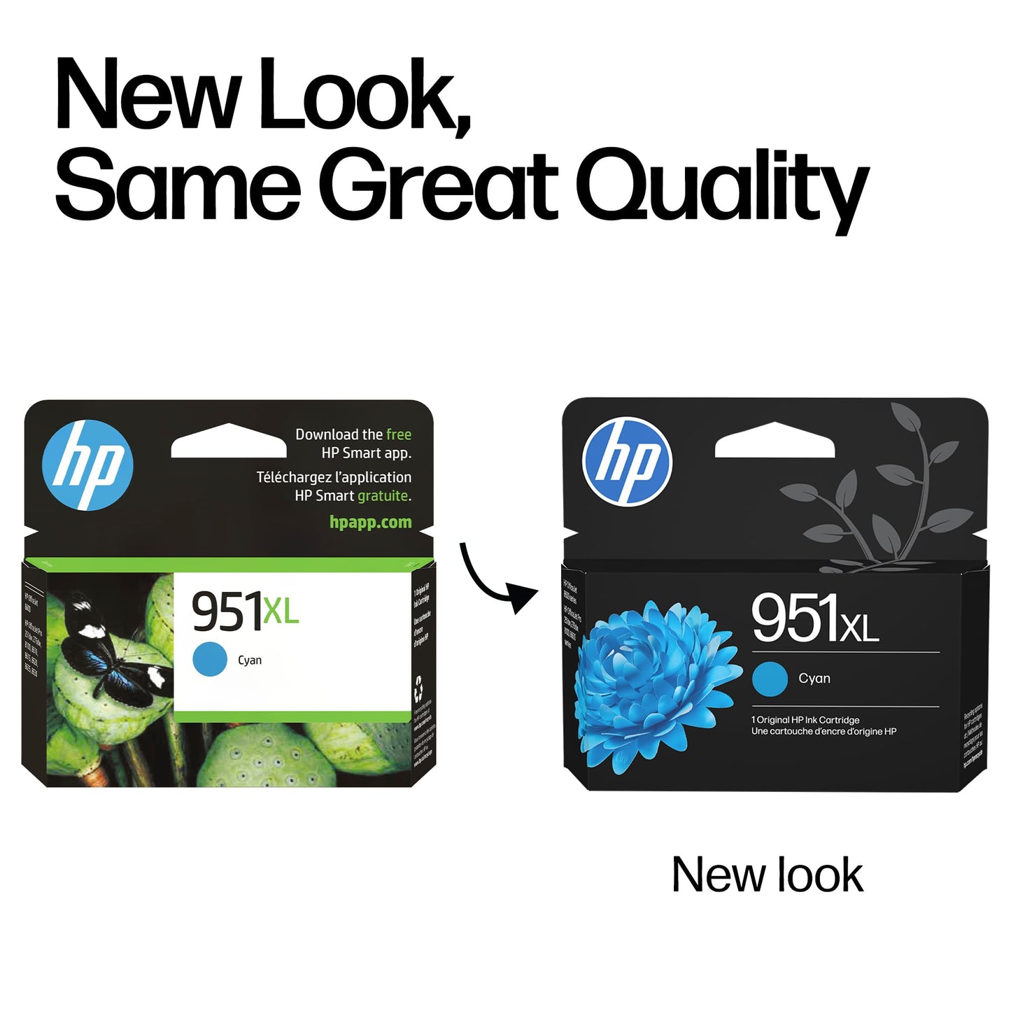 Original HP 951XL Cyan High-Yield Ink Cartridge | Works with HP OfficeJet 8600, HP OfficeJet Pro 251dw, 276dw, 8100, 8610, 8620, 8630 Series | Eligible for Instant Ink | CN046AN