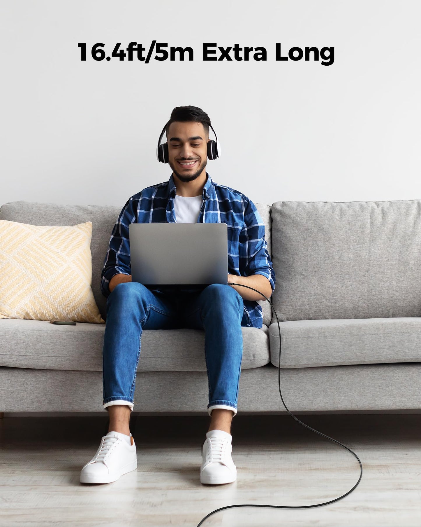 Silkland USB 4 Cable Long for Thunderbolt 4 Cable 16.5FT/5M, 20Gbps Data Sync, 5K/4K@60Hz, 240W Charging, USB C Thunderbolt Cable, Compatible for MacBook, Dock, iPhone 17/16, ARZOPA, KYY, SSD