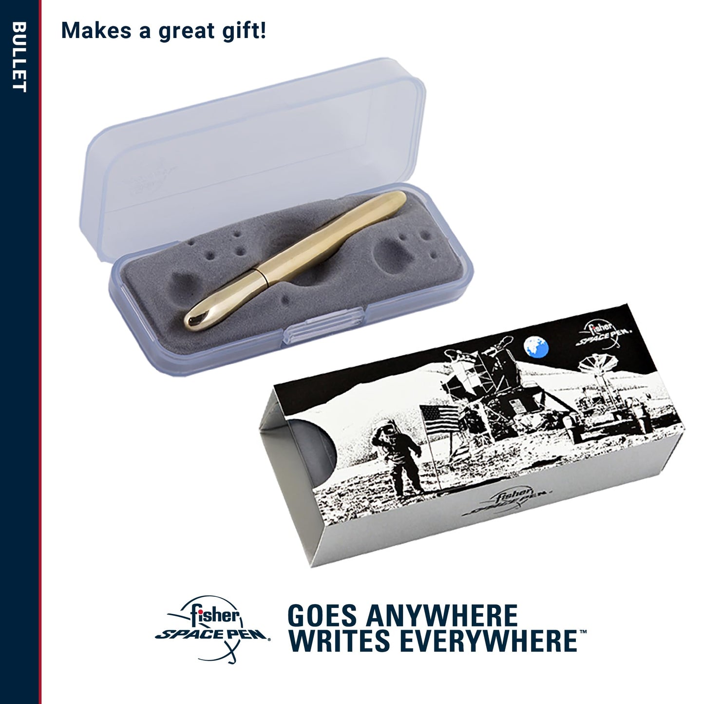 Fisher Space Pen Raw Brass Bullet Pen (400-RAW)