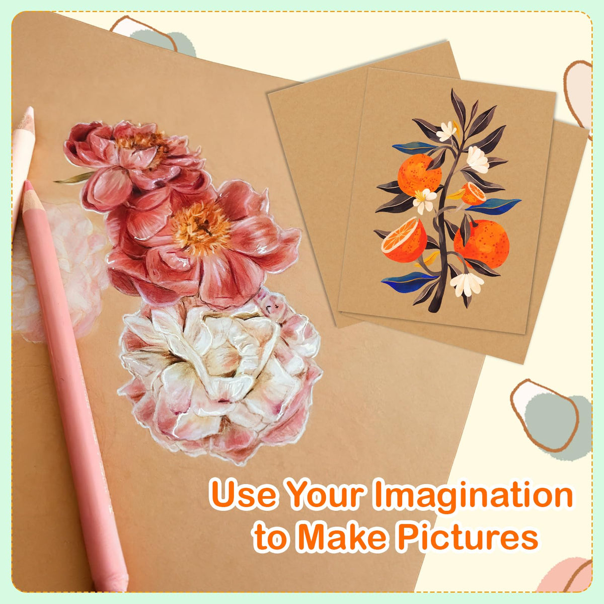 HORLIMER 100 Pack 8x10 Chipboard Sheets, Kraft Cardboard for Shipping, Book Binding, DIY Crafts