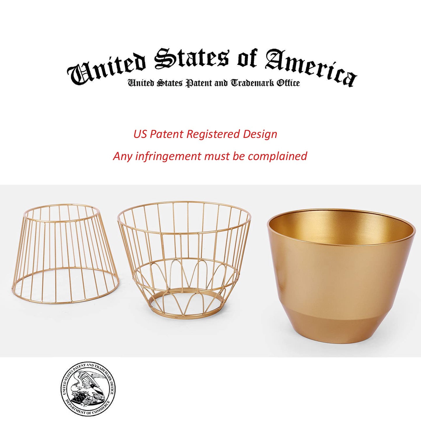 Metal Plant Stand with Pot 12" - Decorative Metal Plant Holder Stand Indoor, Gold Plant Stand Modern Flower Potted Rack for Corner Display, Living Room, Office, Modern Home Decor - 17.5" Tall