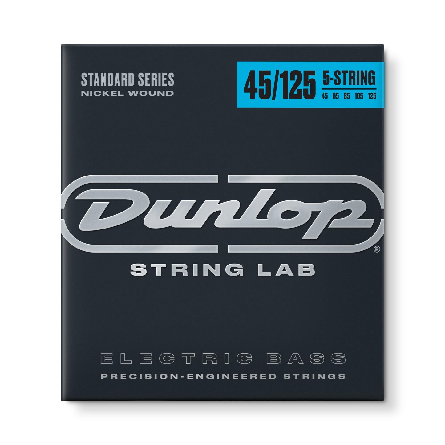 Dunlop DBN45125 Nickel Wound Bass Strings, Medium, .045-.125, 5 Strings/Set