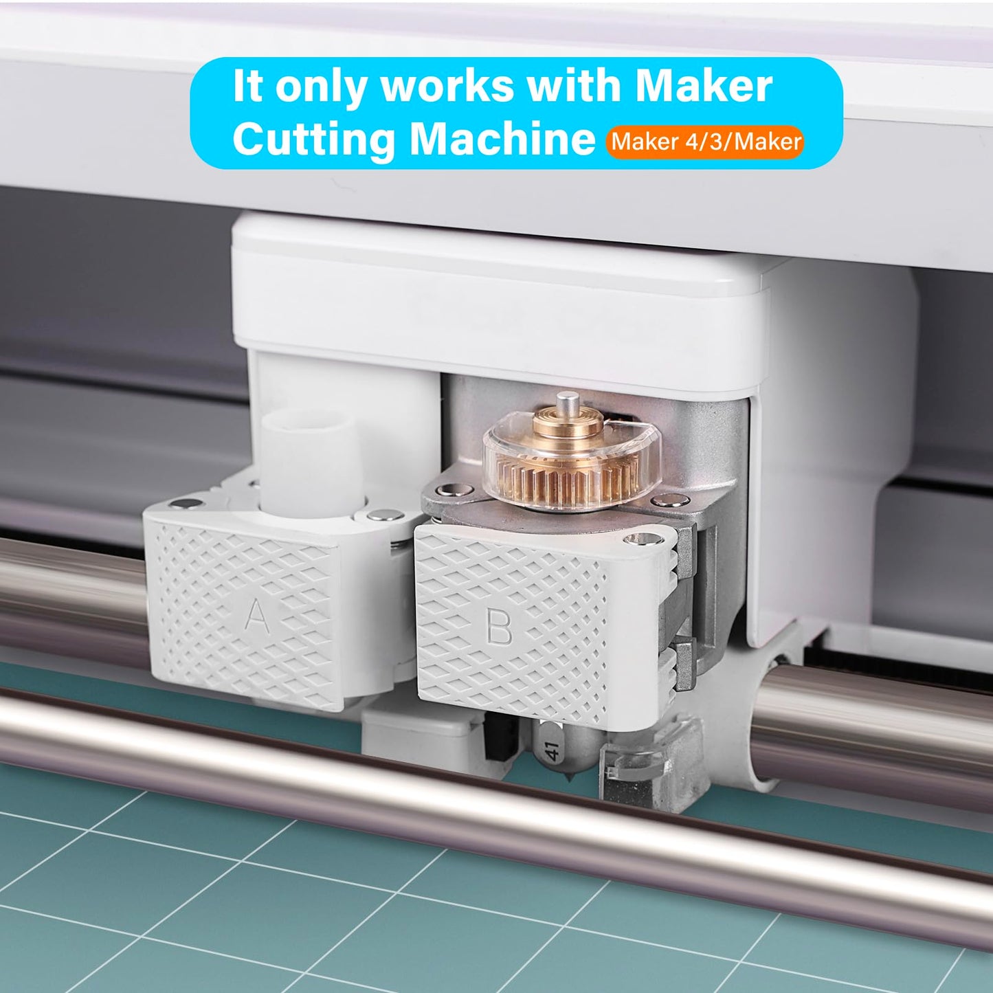Engraving Tip + Drive Housing for Maker 4/3/Maker Cutting Machines - Premium Carbide Steel Engraving Tool for Flat, Soft Metals, Leather, Acrylic, Plastic, Anodized or Sublimated Aluminum etc.