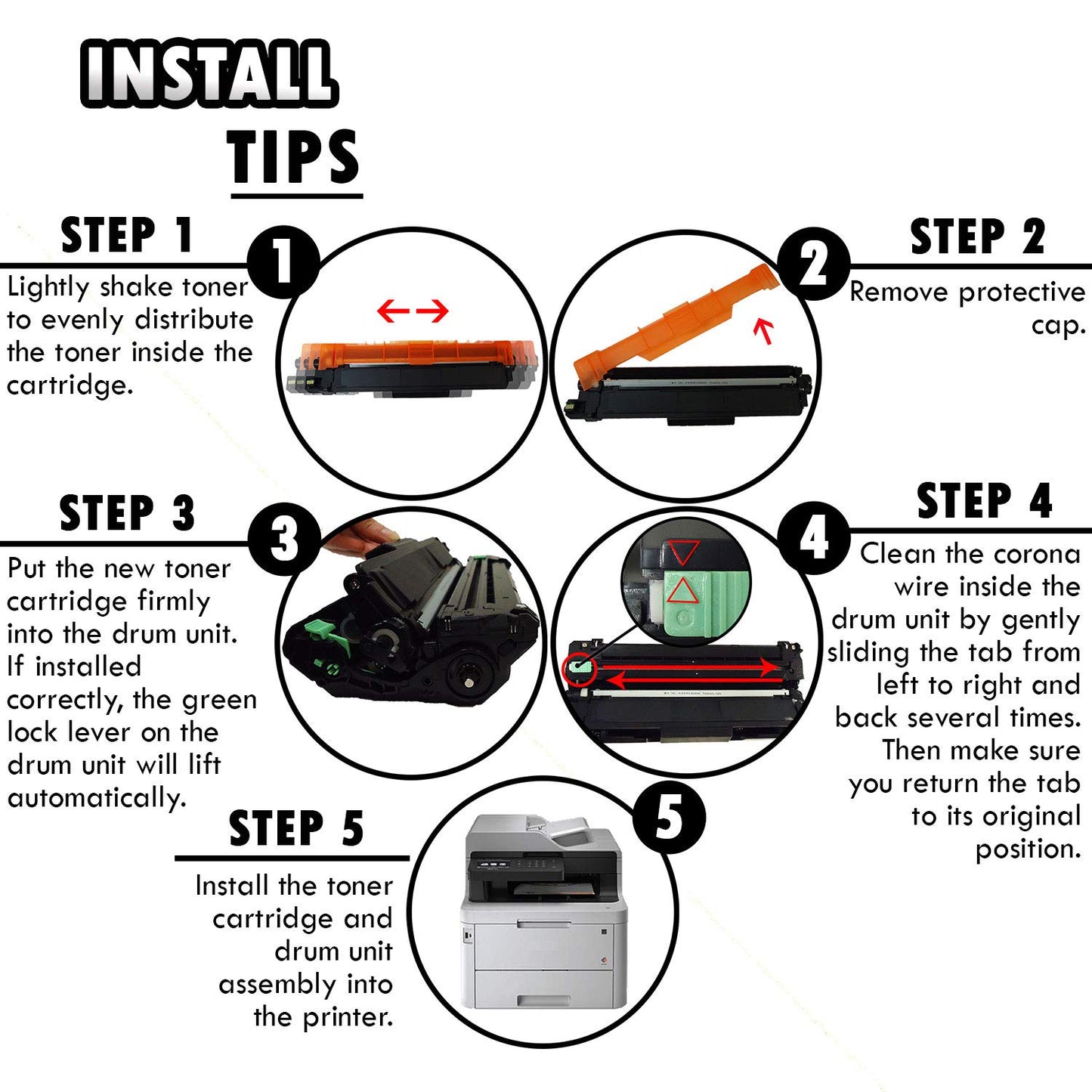 4 Inkfirst Toner Cartridges TN227 TN-227 TN223 TN-223 [with CHIP] Compatible Remanufactured for Brother TN227 High Yield MFC-L3710CW MFC-L3750CDW MFC-L3770CDW HL-L3210CW HL-L3230CDW HL-L3270CDW