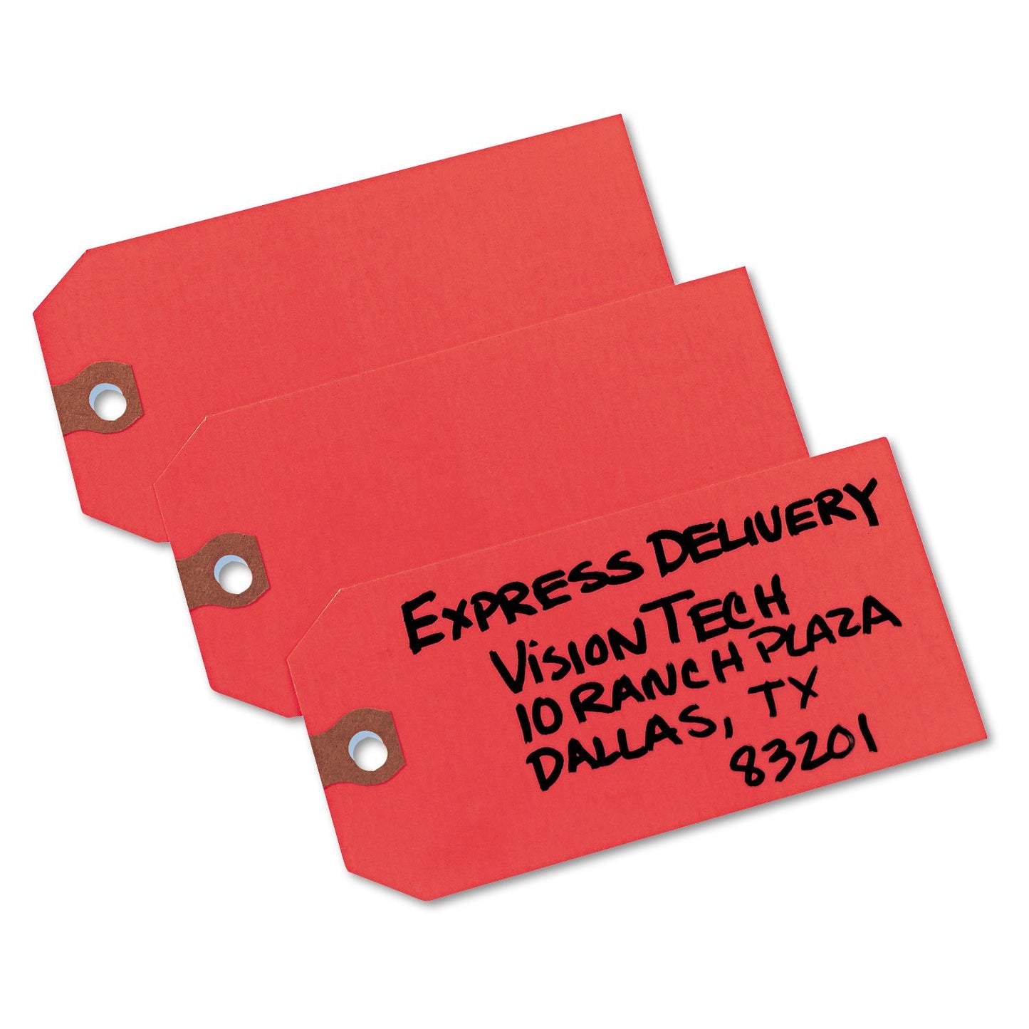 Shipping Tags, Red, 4-3/4" x 2-3/8", Unstrung, 1000/B