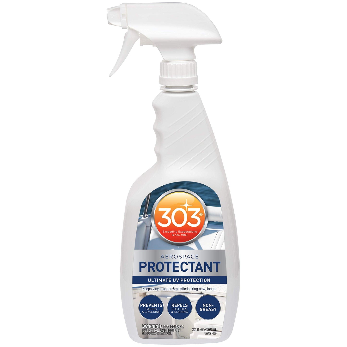 303 Marine Aerospace Protectant - Provides Superior UV Protection, Repels Dust, Dirt, and Staining, Dries to A Smooth, Matte Finish, Restores and Maintains A Like-New Appearance, 32oz (30306) 946 ml (Pack of 1)