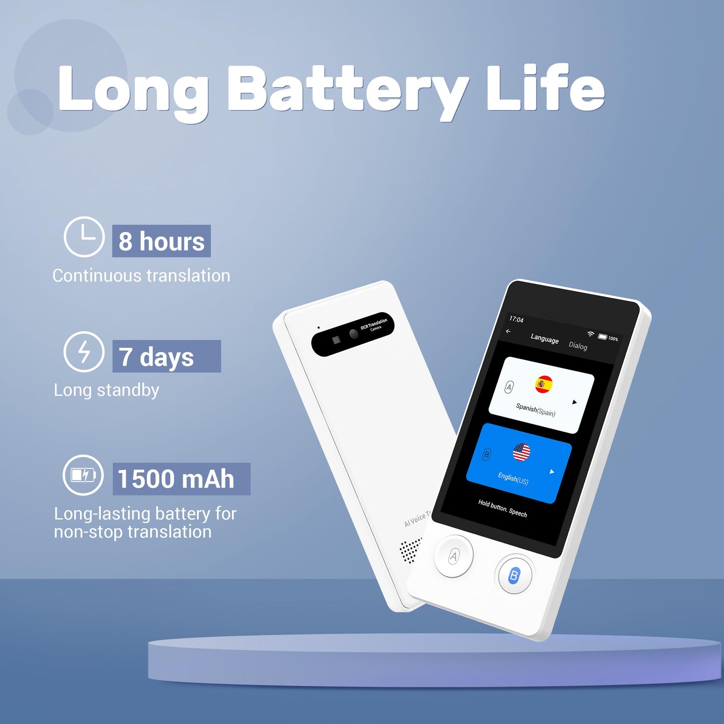 ANFIER AI Language Translator Device2025 Instant Translation in Real Time in 144 Languages Online| Offline| AI| Voice| Photo Translation for Business,Travel & Language Learning W12W