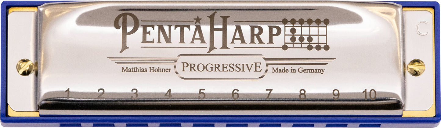Hohner Pentaharp Harmonica, Key of G Minor, Stainless steel (M21BX-GM)