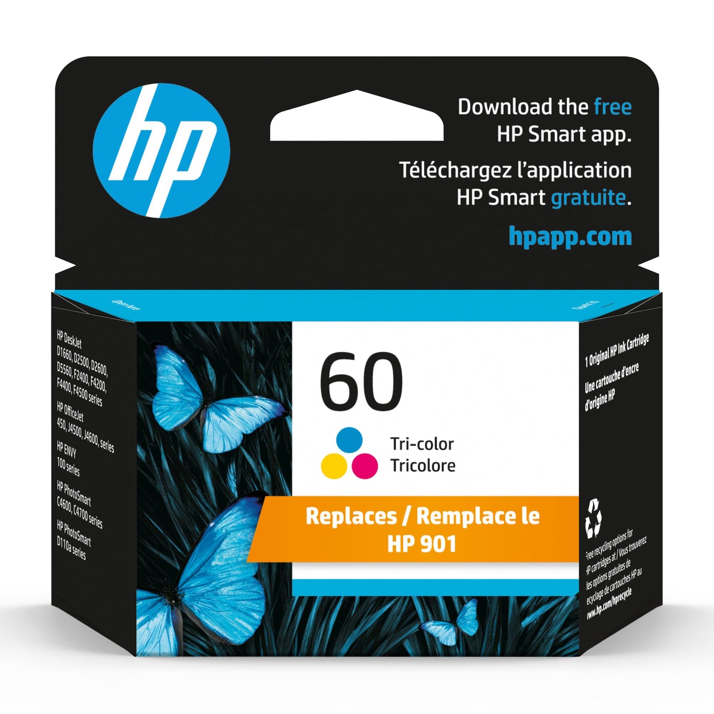 HP 60 (CC643WN) Tri-color Original Cartridge