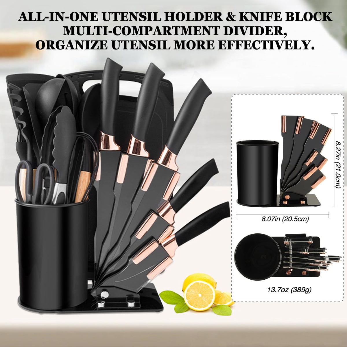 Sunmei Silicone Kitchen Utensil Set for Nonstick Cookware, 21 Pcs Great Value Cooking Utensils Set, Comes with Silicone Spatula Spoon & Kitchen Knife Set & 2-in-1 Spatula Scraper(Gift Box)