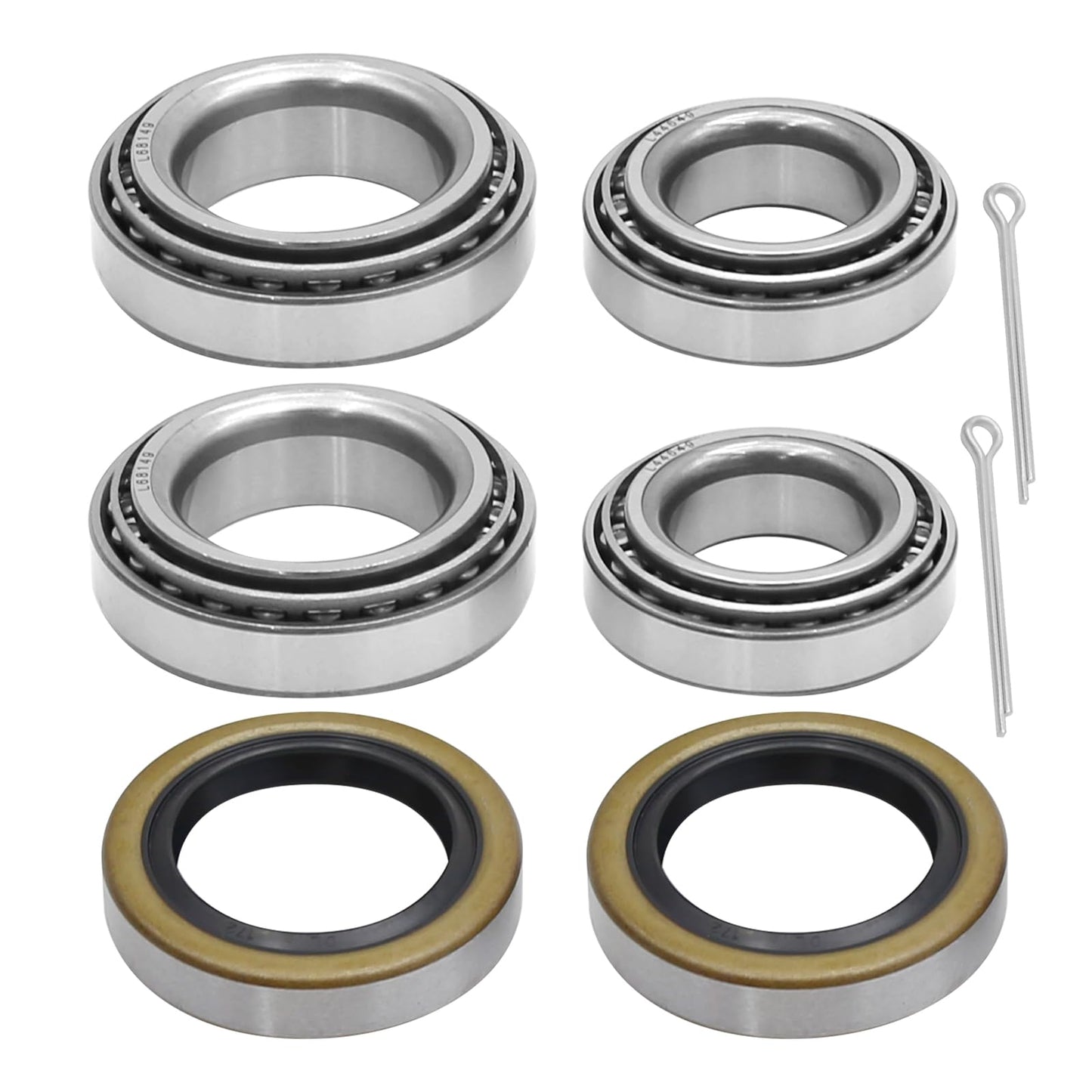 Anxingo Set of 2 Trailer Wheel Hub Bearings Kit L68149 L44649 Boat Trailer Axle Hub Bearing Kit Replacement for 3500 1.719 inch 84 Spindle