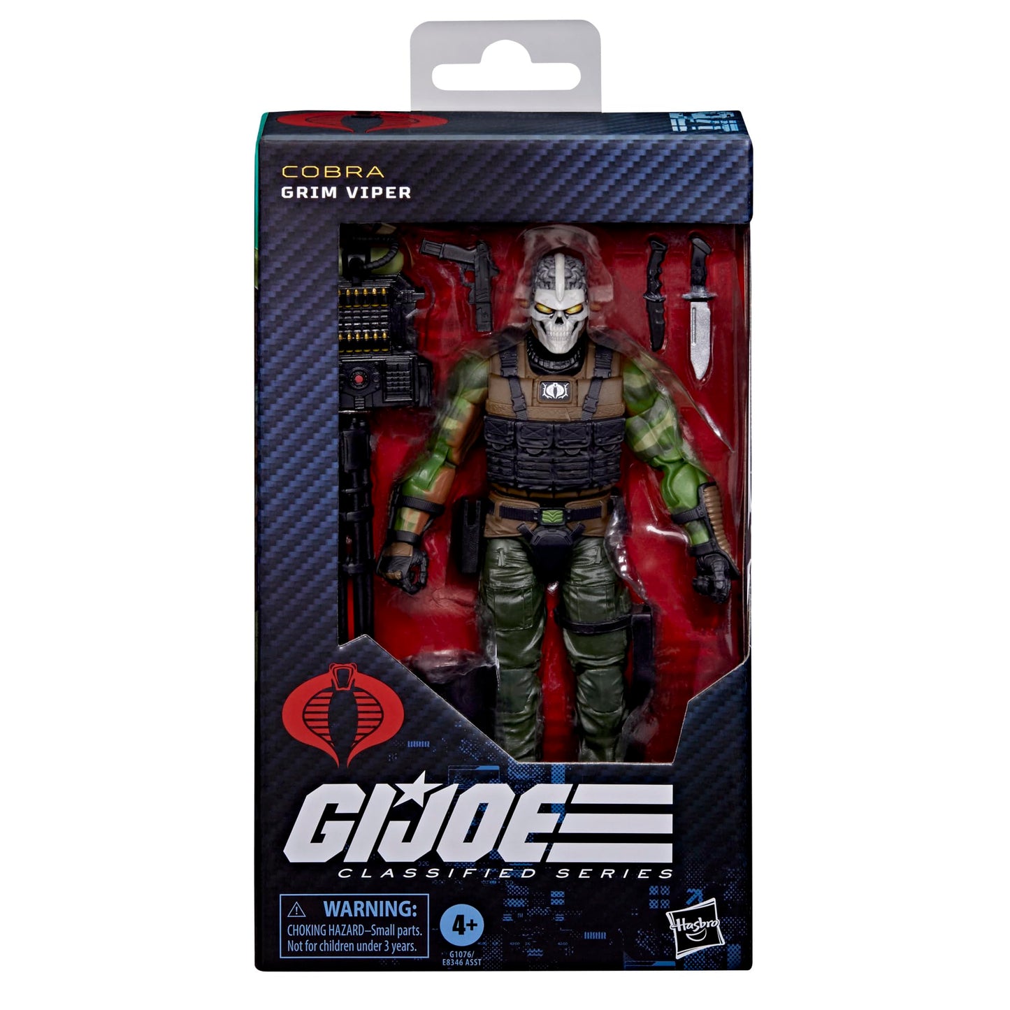 G.I. Joe Classified Series #176, Grim Viper, Collectible 6 Inch Action Figure with 5 Accessories