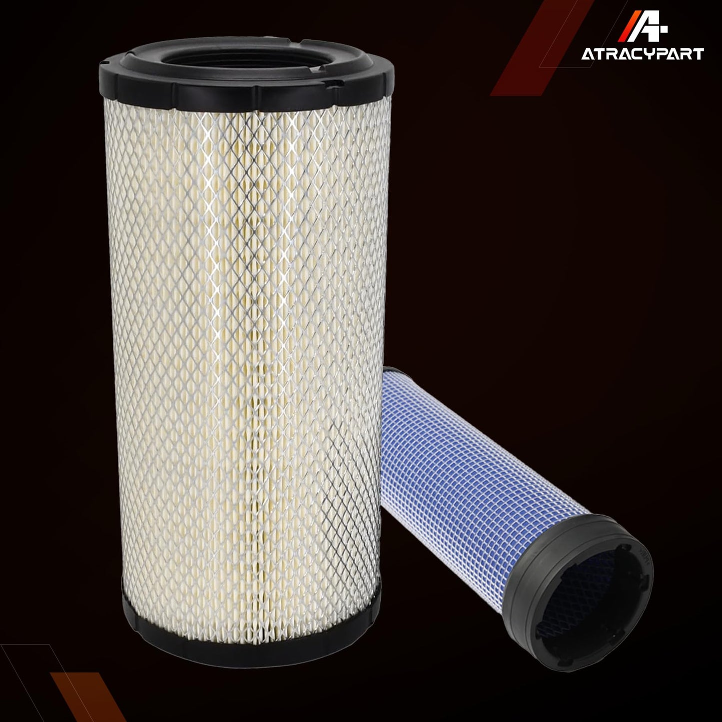 Air Filters Set P828889-P829333 AT171853-AT171854 110-6326 - 110-6331 46562-46569 222421A1-222422A1 Compatible with Donaldson, John Deere, Caterpiller Cat Backhoe, Wix and Case