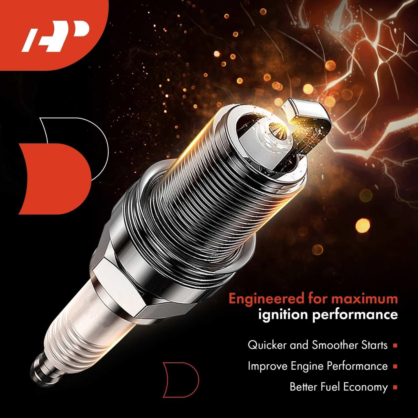 A-Premium Double Iridium Spark Plugs Compatible with Honda Pilot 2016-2020, Odyssey 2018-2021, Ridgeline 2017-2020, Passport 2019-2021 & Acura MDX 2014-2020, TLX 2015-2020, RLX, 3.5L, Pack of 6