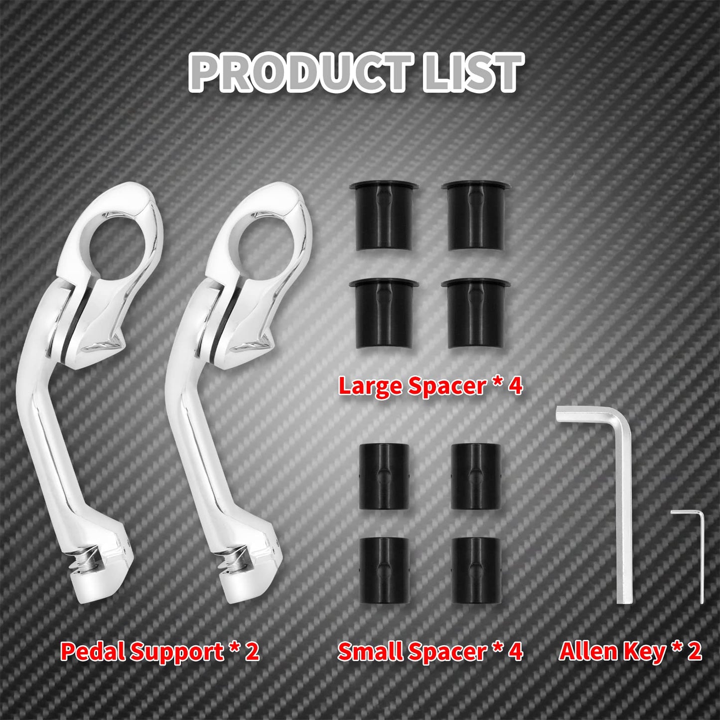 HCmotorku Motorcycle 32mm 1.25'' Long Angle Highway Pegs Mount Kit Fits For Harley Touring Road King Street Glide Electra Softail Dyna Sportster XL 883 1-1/4'' Engine Guards Chrome,HCUSPE013202