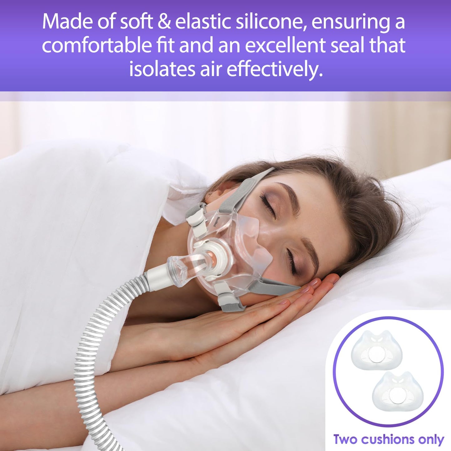 2-Pack Replacement Cushions for F30(M) - Reliable Seal, Comfortable Fit & Durable - Compatible with Original F30 Frame, Medium