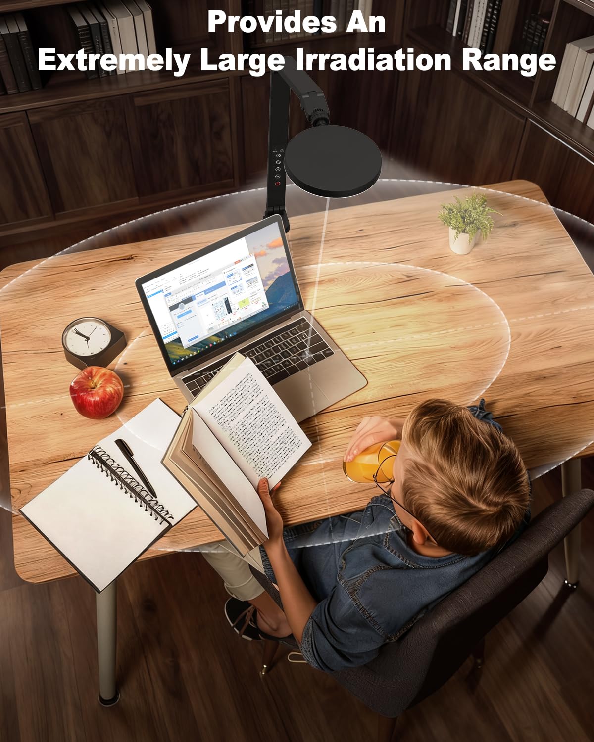 ZAPLIT 16W LED Desk Lamp with I-Clamp, [5 Color Modes 10 Brightness Dimmable] Clip on Architect Lamp, 30 60 Min Auto Timer, Touch Control Office Lamp for Home, Office, Task - Adapter Included