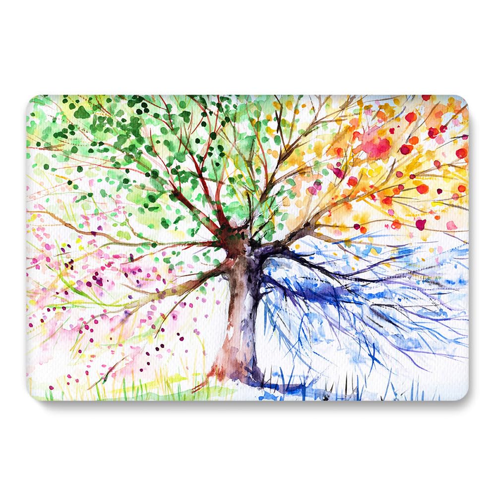 Laptop Case Compatible with MacBook Air 13 Inch Case 2020 2019 2018 Release M1 A2337 A2179 A1932 with Retina Display & Touch ID, Plastic Hard Shell Cover & Keyboard Cover Skin, Colorful Tree