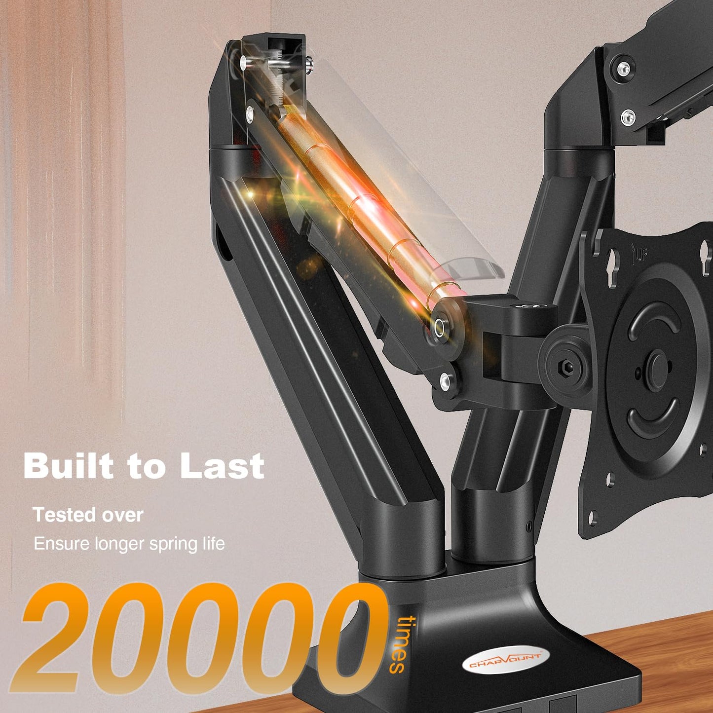 Dual Monitor Stand and Mount, Dual Monitor Arm for Screens Up to 32 Inch,Double Monitor Desk Mount,Vesa Mount 75x75mm to 100x100mm,Max Load 22lbs