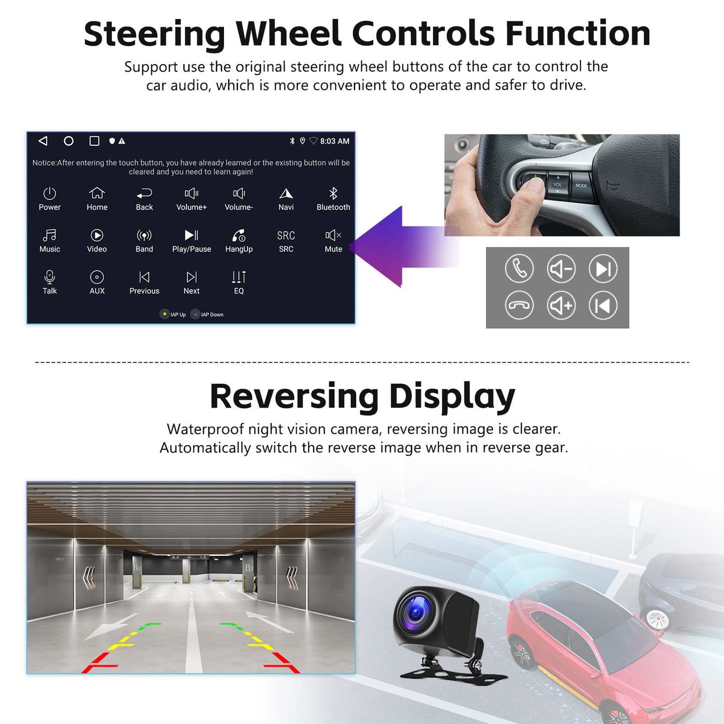 2+32G Android 13 Car Stereo for Hyundai Accent 2006-2011 with Carplay Android Auto Mirror Link 9 inch Head Unit Touch Screen Radio FM RDS HiFi Bluetooth WiFi GPS + AHD Backup Camera & MIC