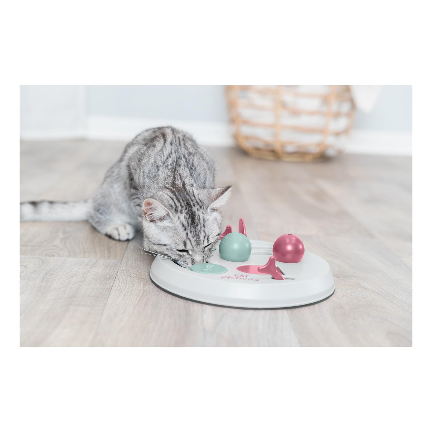 TRIXIE Flip Board Interactive Cat Toy, Enrichment Toys for Indoor Cats, Treat Puzzle Interactive Play and Mental Stimulation