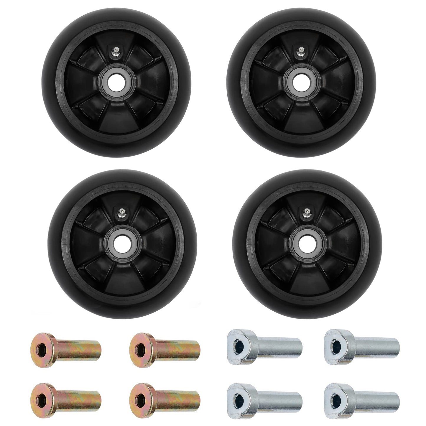 Deck Wheel Kit 4PCS Compatible with John Deere 48" 54" 60" 72" Deck Lawn Mowers Part# AM125172