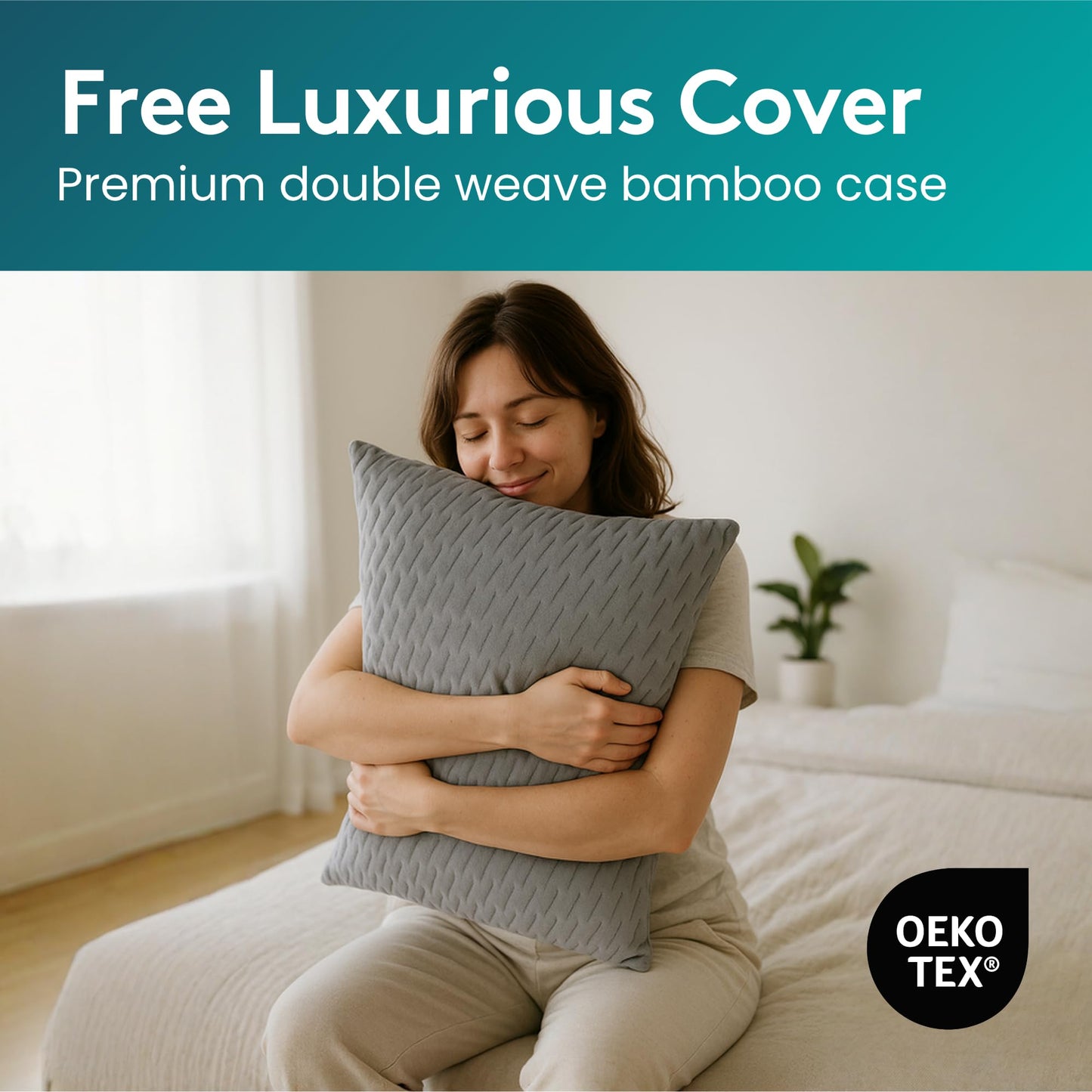 BLISSBURY Adjustable Water Pillow - Waterbase and fiberfill Stuffing Adjust to Help Side Sleepers with Shoulder or Neck Pain.