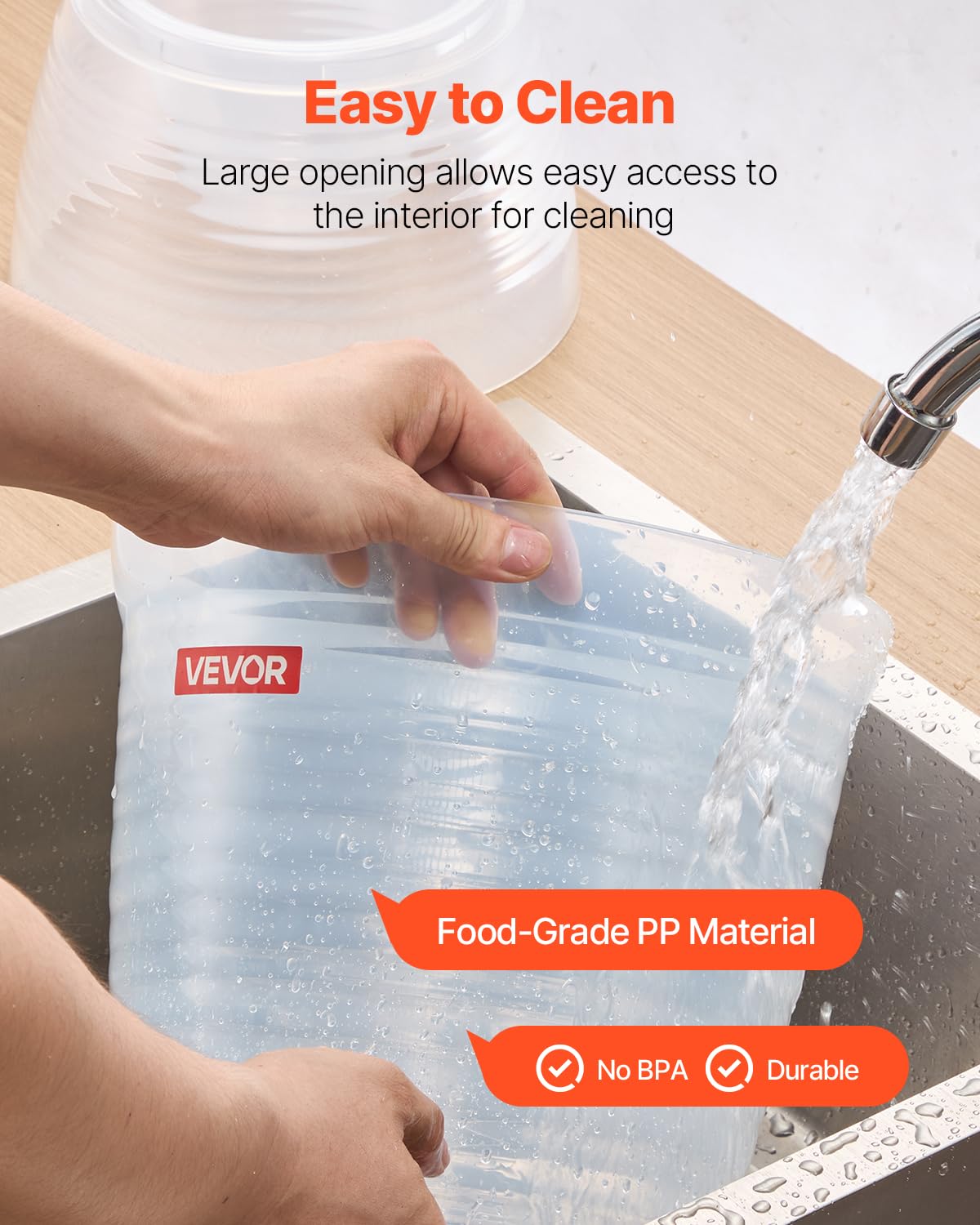 VEVOR Beverage Dispenser, 2.64 Gallon Drink Dispenser for Parties, Plastic Juice Dispensers with Spigot Ice Chamber, Iced Tea Lemonade Juice Water Dispensers, for Restaurants, Hotels, Parties