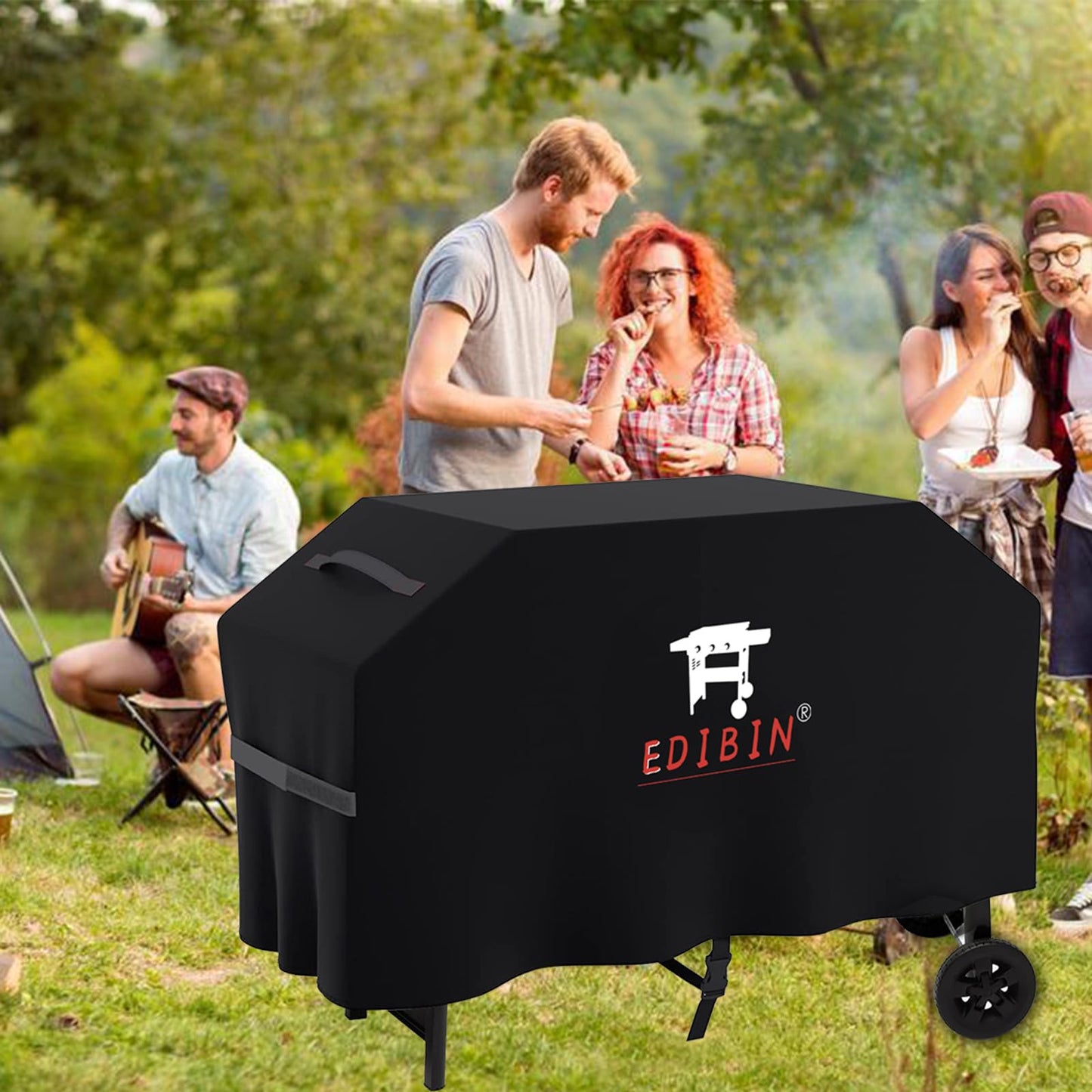 EDIBIN 28” Griddle Cover for Weber 28 Inch Griddle, Heavy Duty Waterproof, Black