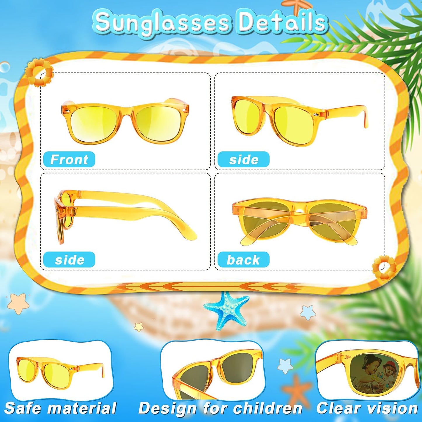 Kids Sunglasses Party Favors - Boys Girls Neon Sunglasses with UV400 Protection for Kids Goodie Bags Stuffers (32 Packs)