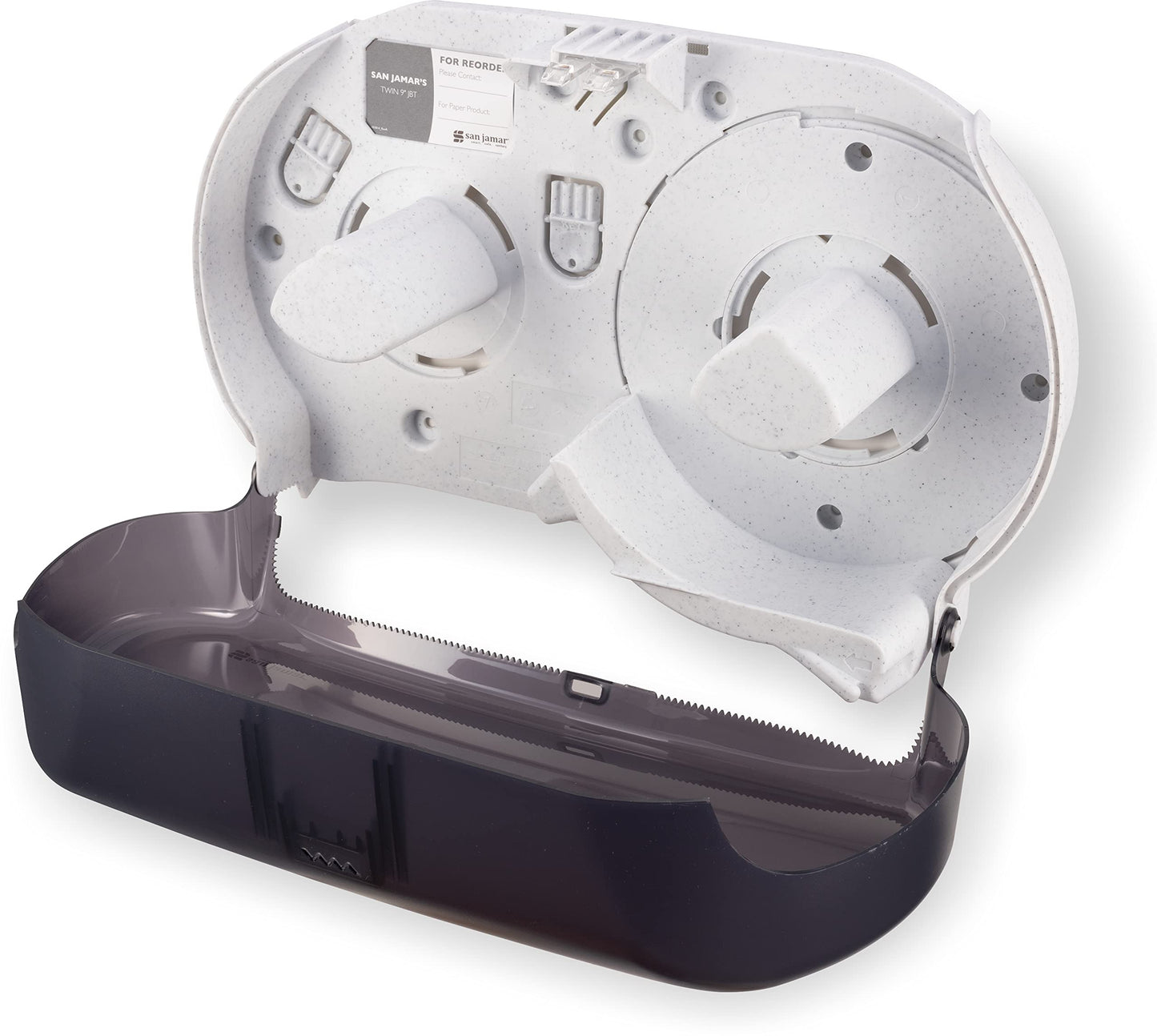San Jamar R4000TBK Twin 9" Jumbo Tissue Dispenser, Black Pearl