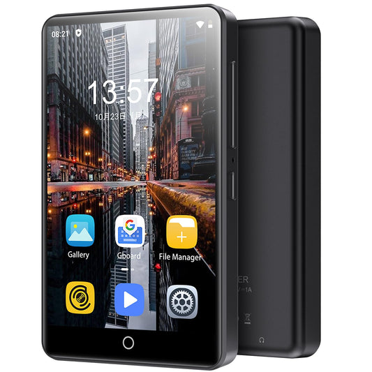 80GB MP3 Player with Bluetooth and WiFi, Mp3 & Mp4 Music Player with Spotify, Amazon Music, Deezer, Audible, Browser, 4.0" IPS Touch Screen Android Player with Speaker, FM Radio, Up to 512GB（Black）