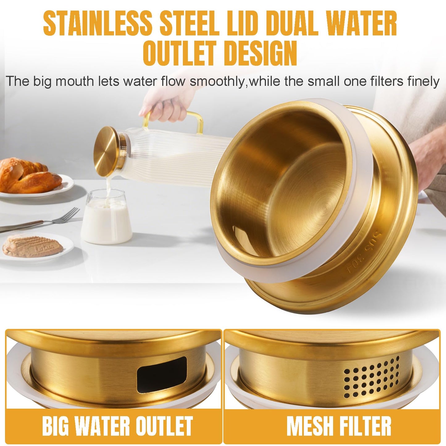 2 Pack 2 Liters/68 oz Square Glass Pitcher with Lid and Handle, Water Pitchers with Handle for Fridge, Borosilicate Glass Carafe with vertical stripe design for Hot/Cold Drink.