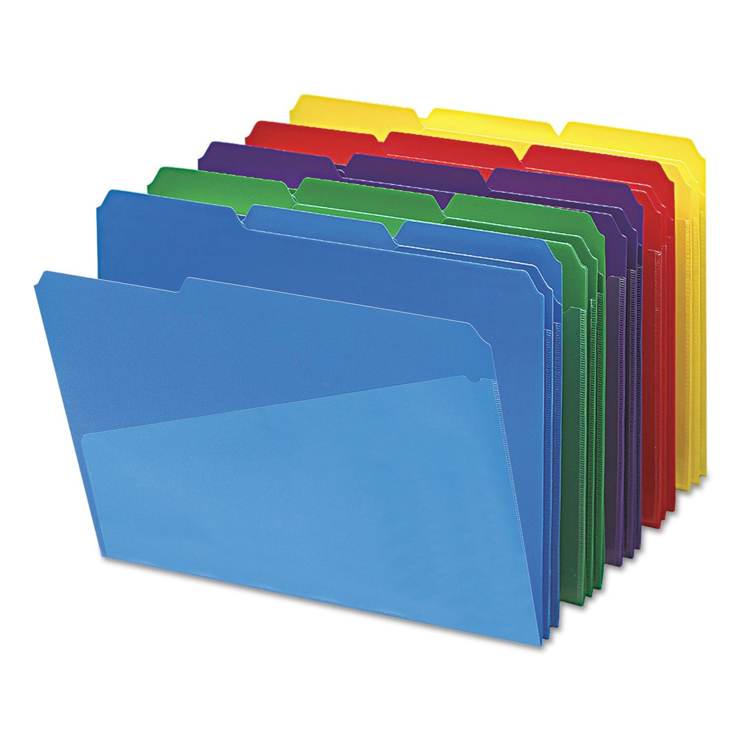 Smead Polypropelene Folder with Pocket, Letter, 1/3 Cut Tab, Assorted Colors, 30 Per Box (10540)