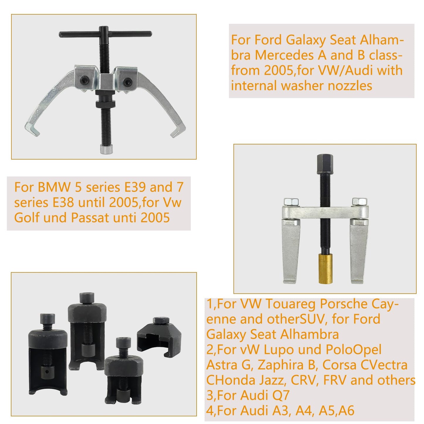 Strong Structure Windshield Wiper Arm Removal Tool with Toolbox Battery Terminal Puller