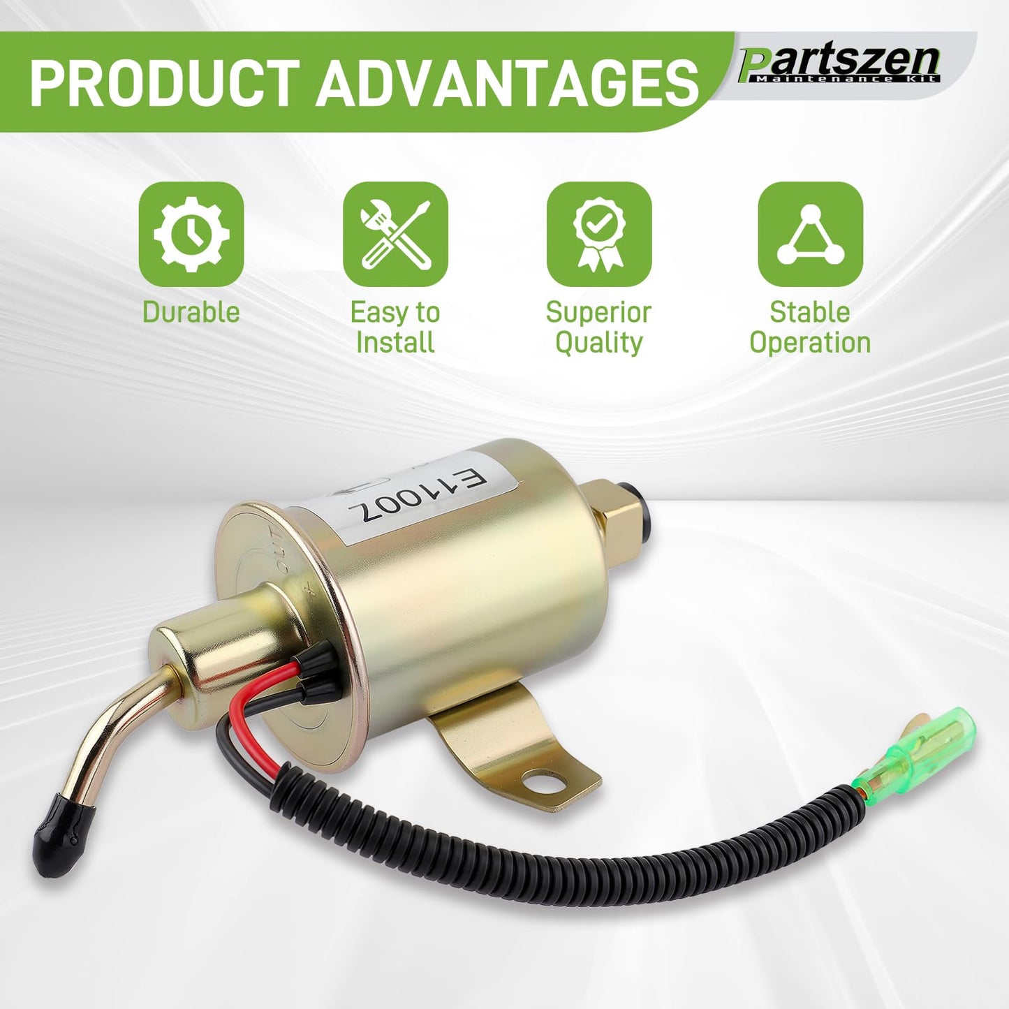 partszen 149-2311-02 149-2311-01 Fuel Pump with 149-2457 Fuel Filter parts for Onan Cummins Generator 4000 4KW Microlite MicroQuiet with 1403280 Air Filter