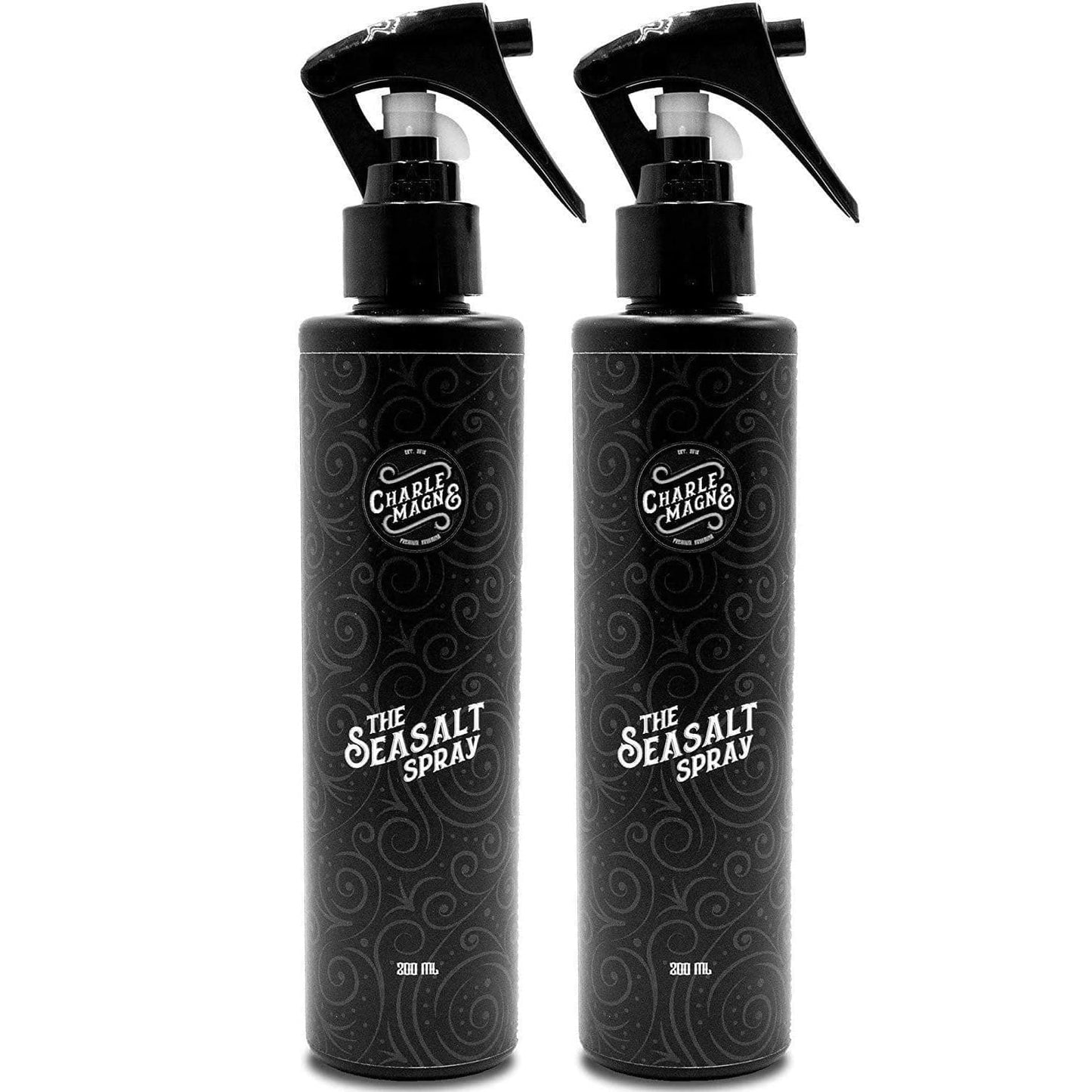 Charlemagne Pre-Styler Sea Salt Spray - 200 ml, 2 Pack - Firm Hold & Hair Volume for Curly & Wavy Hair - Heat Protection & Matte Finish - Made in Germany