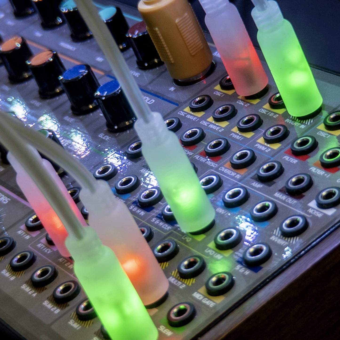 Heinakroon LED CV Patch Cables Eurorack Modular Test Leads (60cm/23.6")
