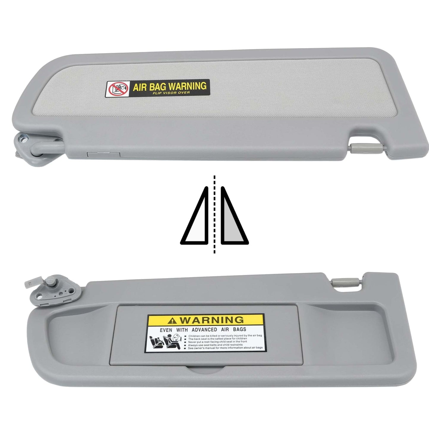 LEVANLIGHT Sun Visor Left Driver Side Compatible with Honda Civic 2006-2011, Replaces# 83280-SNA-A01ZA 83280-SNA-A01ZC (Clear Gray)