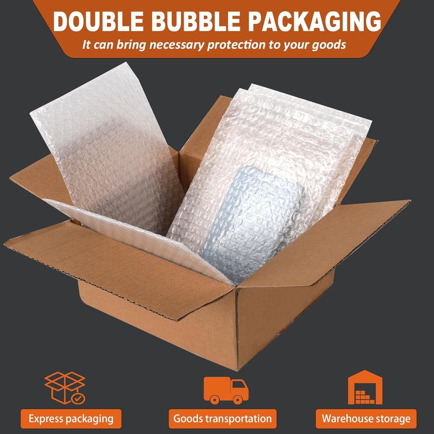 16" x 20" Bubble Pouches Wrap, 25Pcs Double Wall Shockproof Bubble Bags, Clear Bubble Out Bags for Packing, Cushioning Bags for Moving, Shipping and Packing
