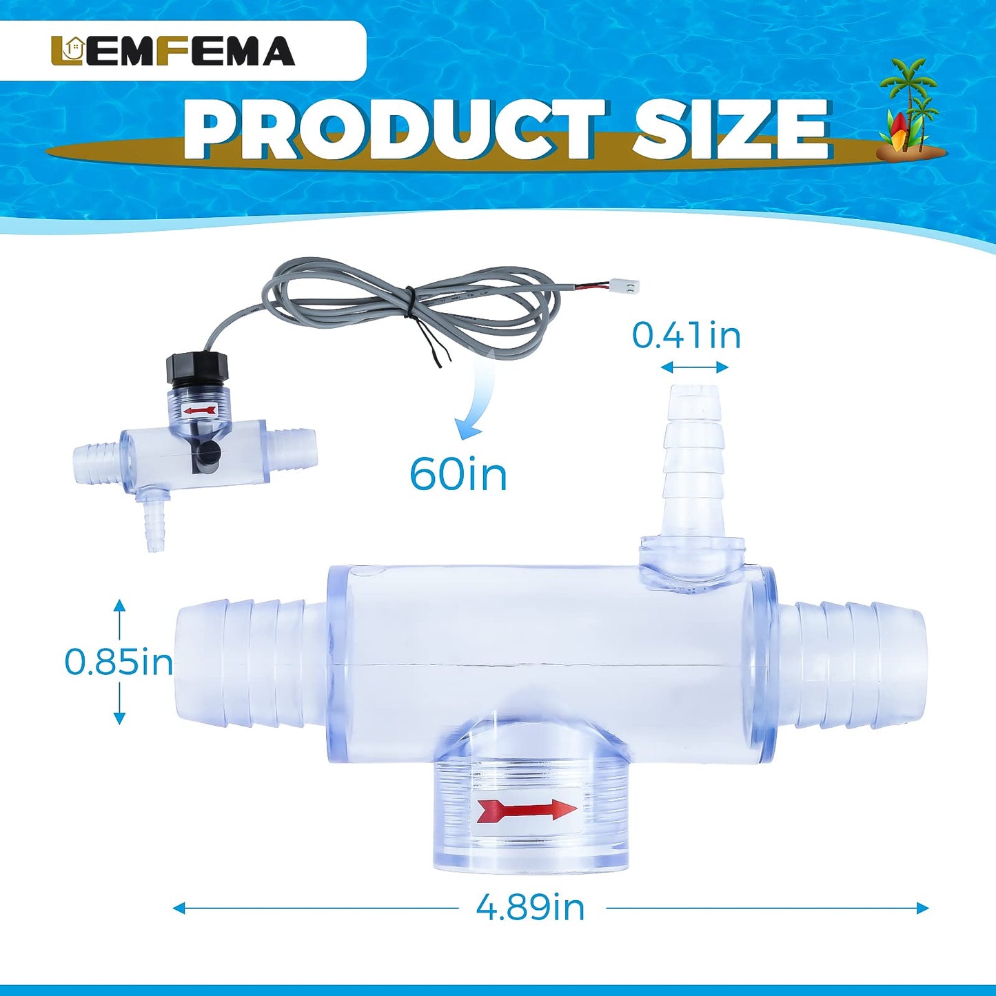 Lemfema 2560-040 Flow Switch Complete Assembly Replacement Part for Sundance Spas, Jacuzzi Hot Tub and Sweetwater Spas, Q-12DS-C2