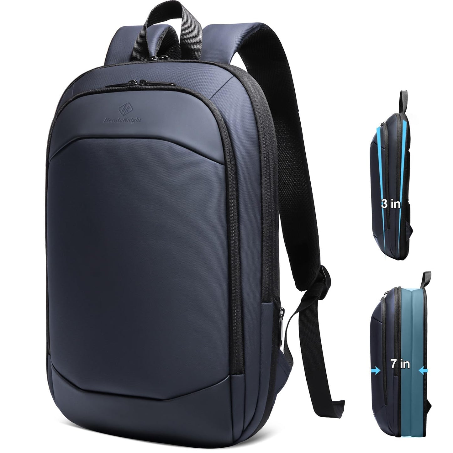 Slim Laptop Backpack for Men,Waterproof Expandable High Tech Business Work Backpack for Men and Women,15.6 Inch Lightweight Anti-theft Travel Backpack College Casual Daypack Computer Bag - Blue
