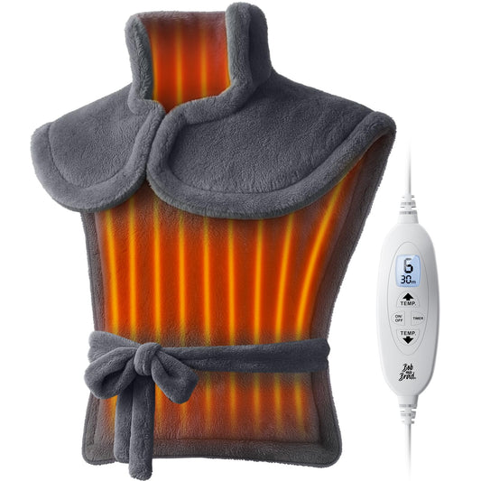 BOB AND BRAD Heating Pad for Back, 24"x34" Large Edge-weighted Electric Heat Pad for Neck, Shoulders & Full Body Comfort, Fast Heating, ETL Certified, Gift for Women Men Family