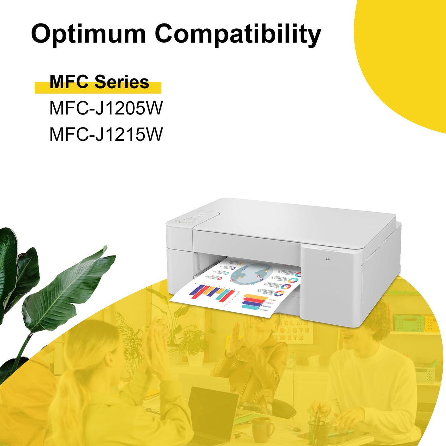Compatible LC404 MFC-J1205W Replacement for LC404 Ink Cartridges for Brother Printer LC404 XL use for MFC-J1205W MFC-J1215W J1205WXL J1215W XL Printer (2Black, 2Cyan, 2Magenta, 2Yellow, 8 Pack)