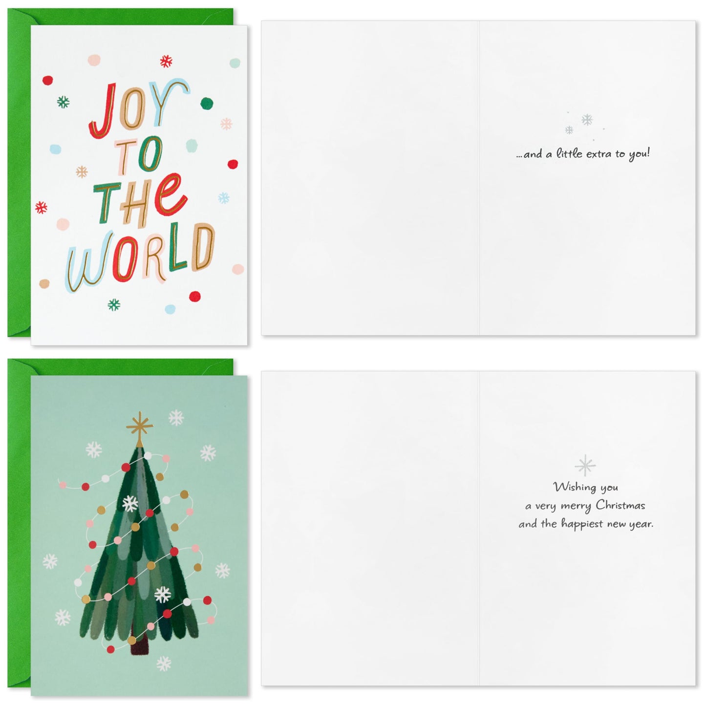 Hallmark Bulk Christmas Card Assortment, Playful Icons (72 Cards and 72 Envelopes) "Joy to the World," "Deck the Halls," Snowman, Cocoa, Pinecones, Tree